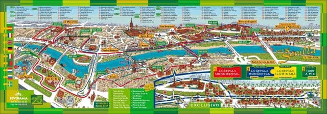 Plan des Big Bus de Seville