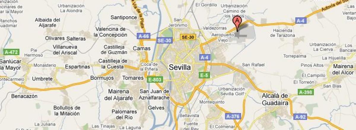 Plan des aéroports de Seville
