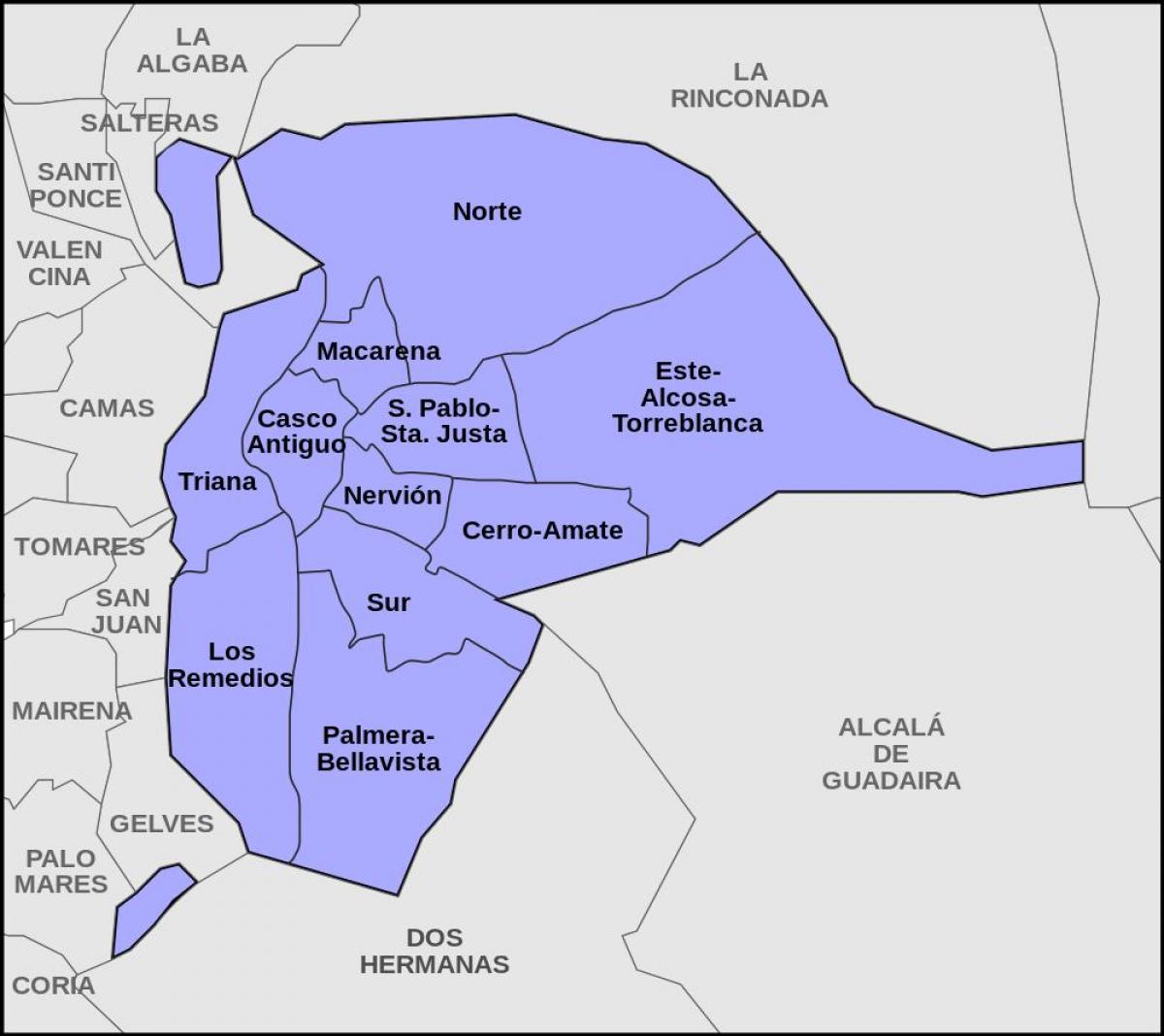 Plan districts Seville