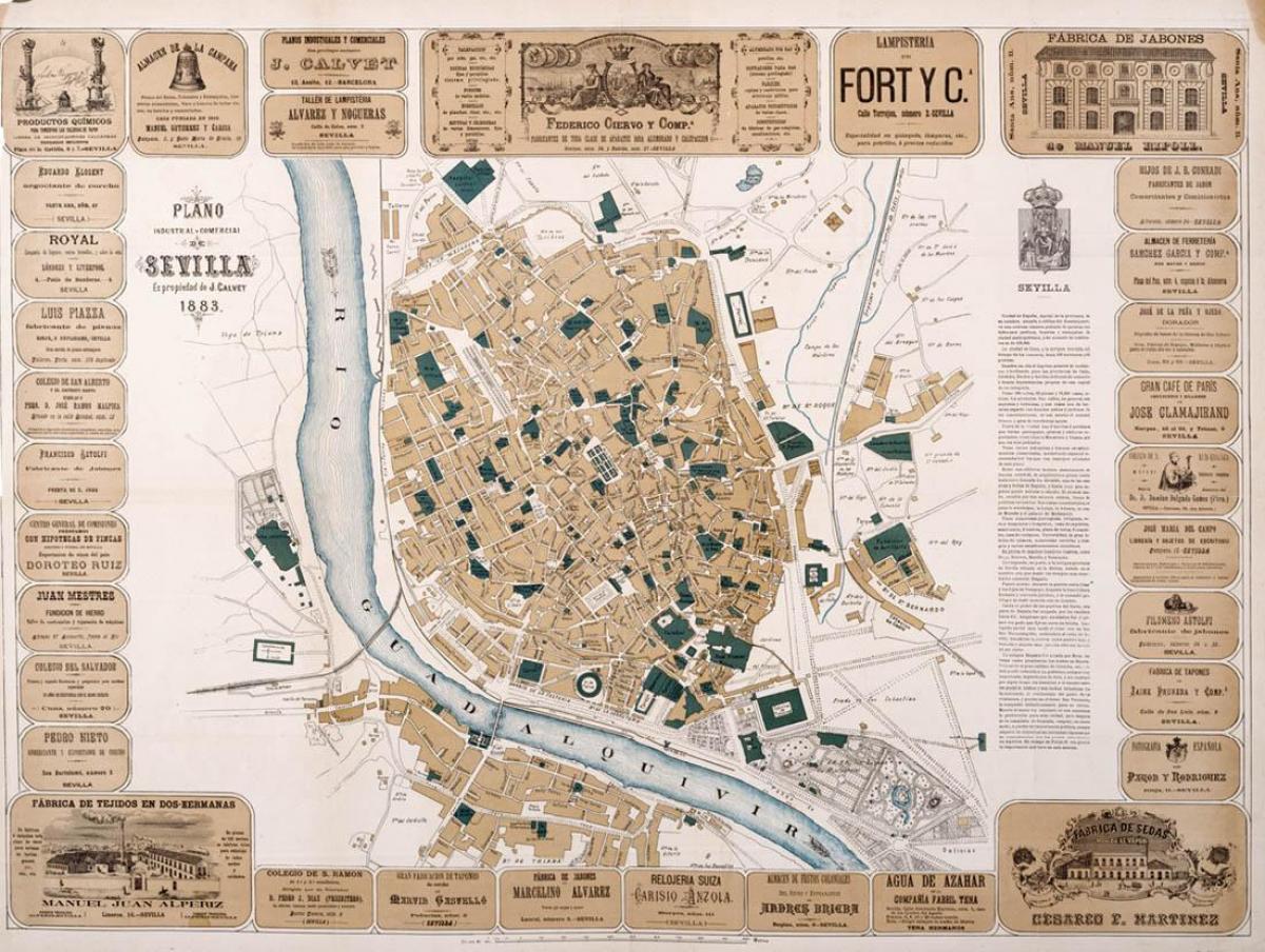 Plan antique de Seville